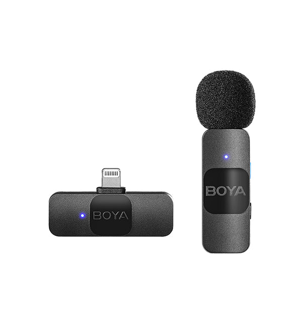 MICRÓFONO DE SOLAPA INALÁMBRICO PARA CELULAR BOYA BY-V1