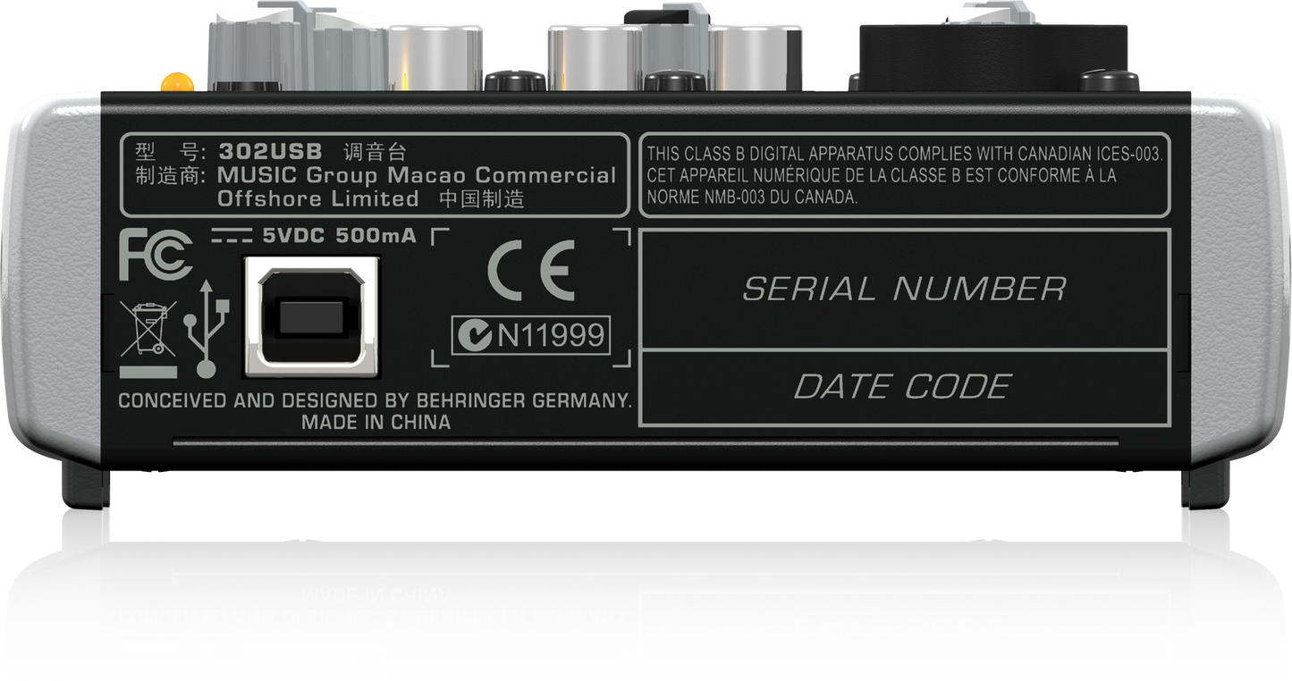 MEZCLADOR DE AUDIO ANÁLOGO BEHRINGER XENYX 302USB