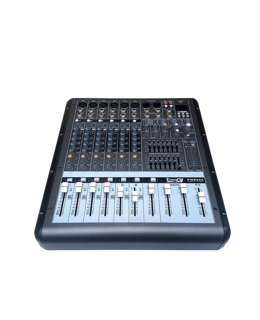 MEZCLADOR DE AUDIO ANÁLOGO ACTIVO PRO DJ PMR660