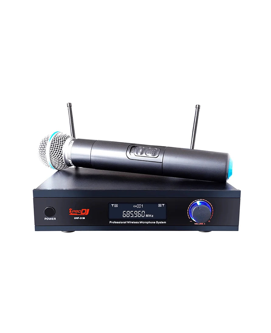 MICRÓFONO INALÁMBRICO DE MANO PRO DJ UHF-31M