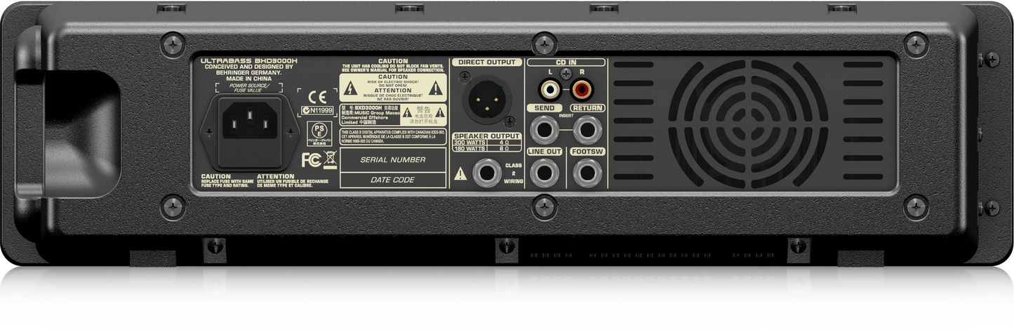 CABEZAL PARA AMPLIFICADOR DE BAJO BEHRINGER BXD3000H