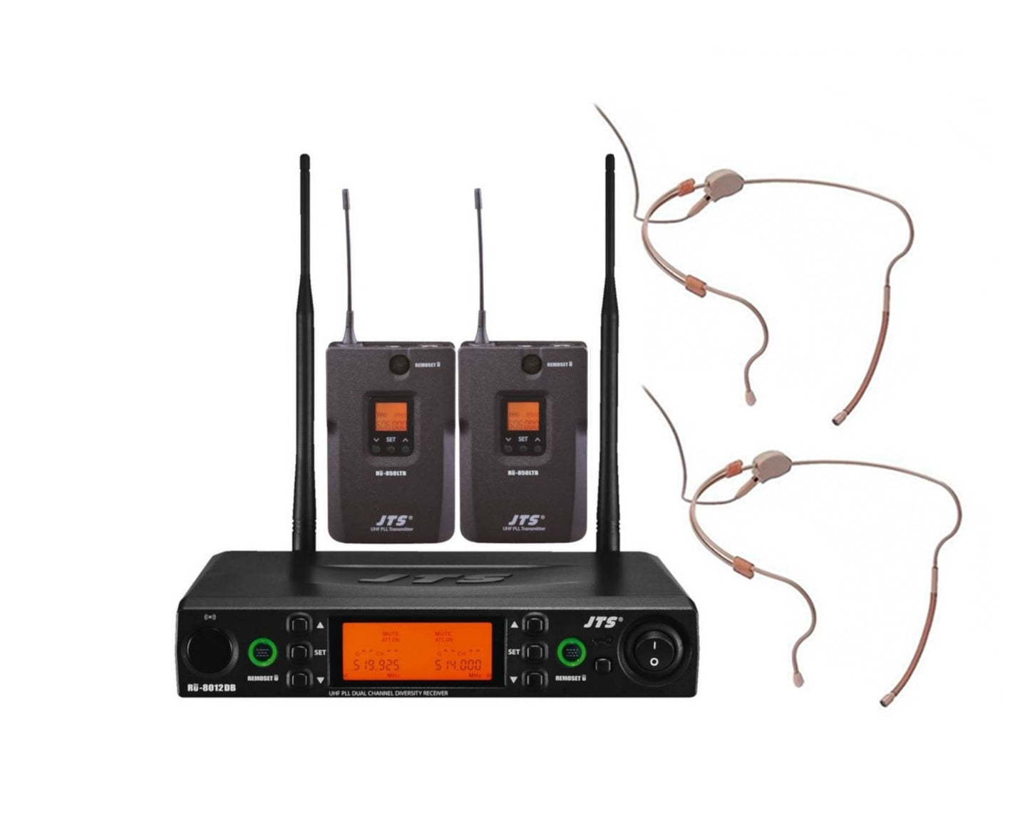 MICRÓFONOS INALÁMBRICOS DE DIADEMA JTS RU-8012DB/RU850LTB + CM-214ULiF