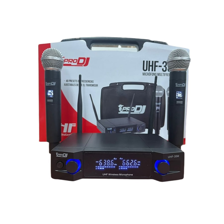 MICRÓFONOS INALÁMBRICOS DE MANO PRO DJ UHF-35M