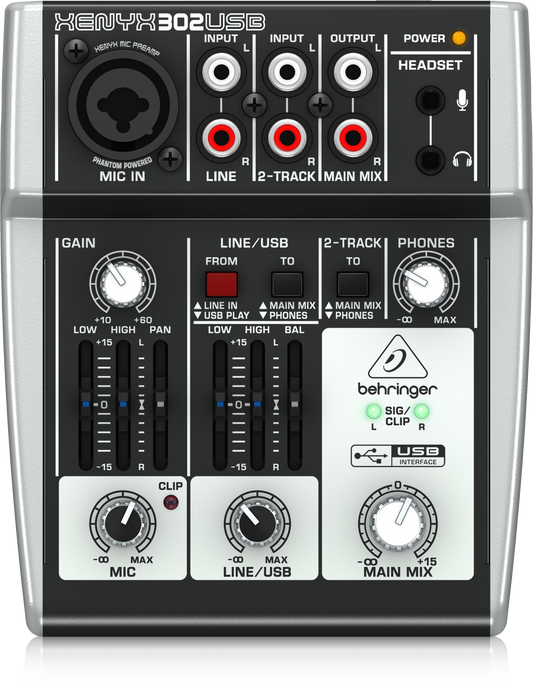 MEZCLADOR DE AUDIO ANÁLOGO BEHRINGER XENYX 302USB