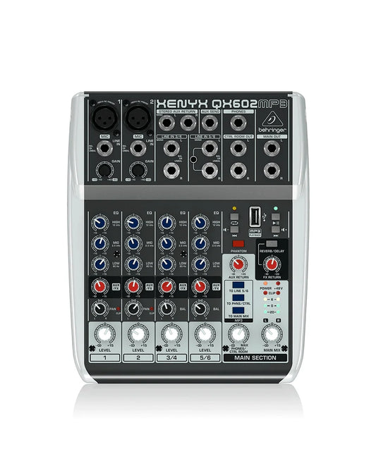 MEZCLADOR DE AUDIO ANÁLOGO BEHRINGER XENYX QX602MP3