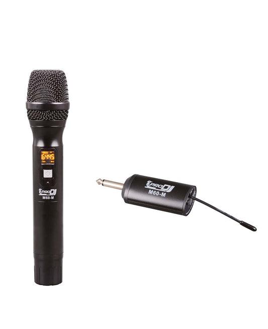 MICRÓFONO INALÁMBRICO PORTABLE DE MANO PRO DJ M60-M