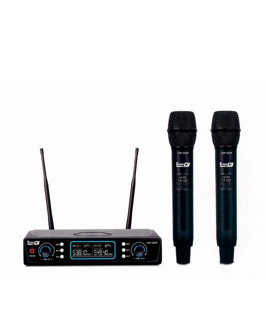 MICRÓFONOS INALÁMBRICOS DE MANO PRO DJ UHF-322M