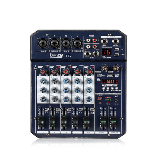 MEZCLADOR DE AUDIO ANÁLOGO PRO DJ T6