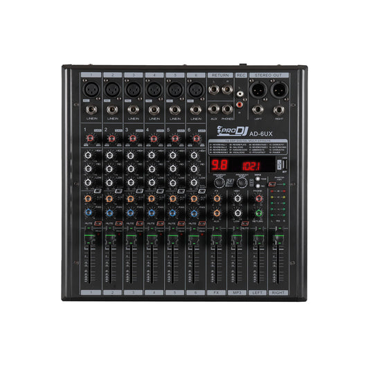 MEZCLADOR DE AUDIO ANÁLOGO PRO DJ AD-6UX