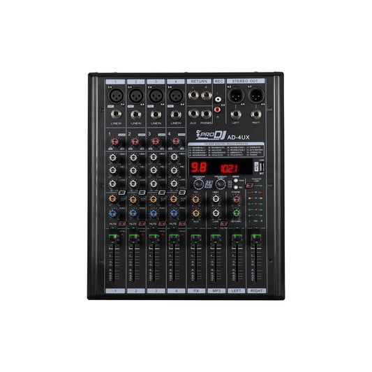 MEZCLADOR DE AUDIO ANÁLOGO PRO DJ AD-4UX