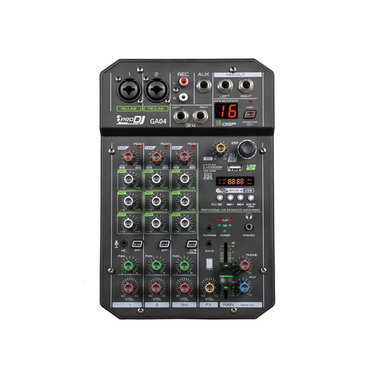 MEZCLADOR DE AUDIO ANÁLOGO PRO DJ GA04