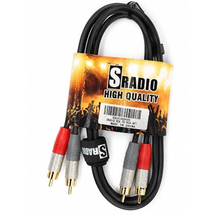 Cable de audio 2 RCA a 2 RCA de 4 pies