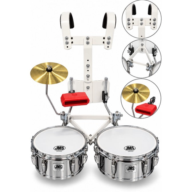 Timbales de marcha JMS STB1314-C con arnés