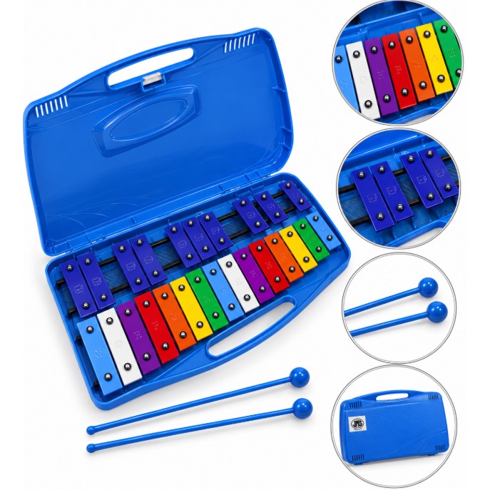 Xilófono infantil JMS TG25-1 con estuche azul