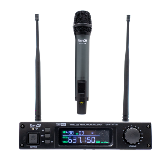 MICRÓFONO INALÁMBRICO DE MANO PRO DJ UHV-1711M