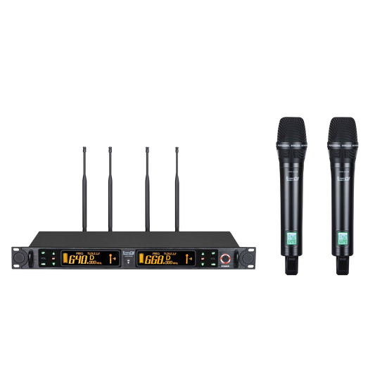 MICRÓFONOS INALÁMBRICOS DE MANO PRO DJ UHV-822M